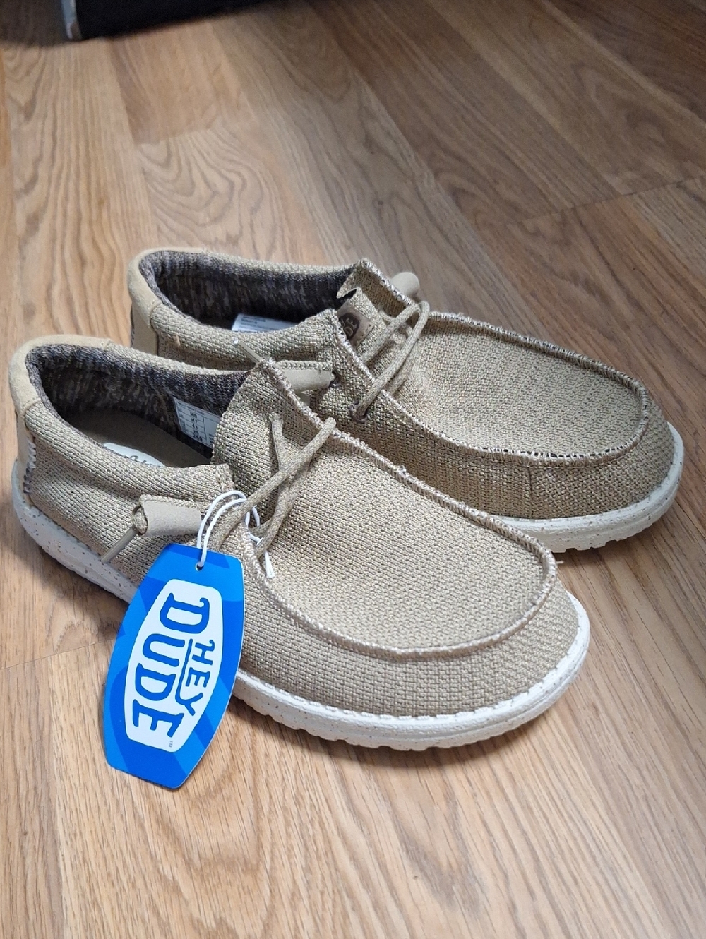 Hey Dude Wally Sport Mesh Men's Tan Slip-On Shoe with Cream Sole